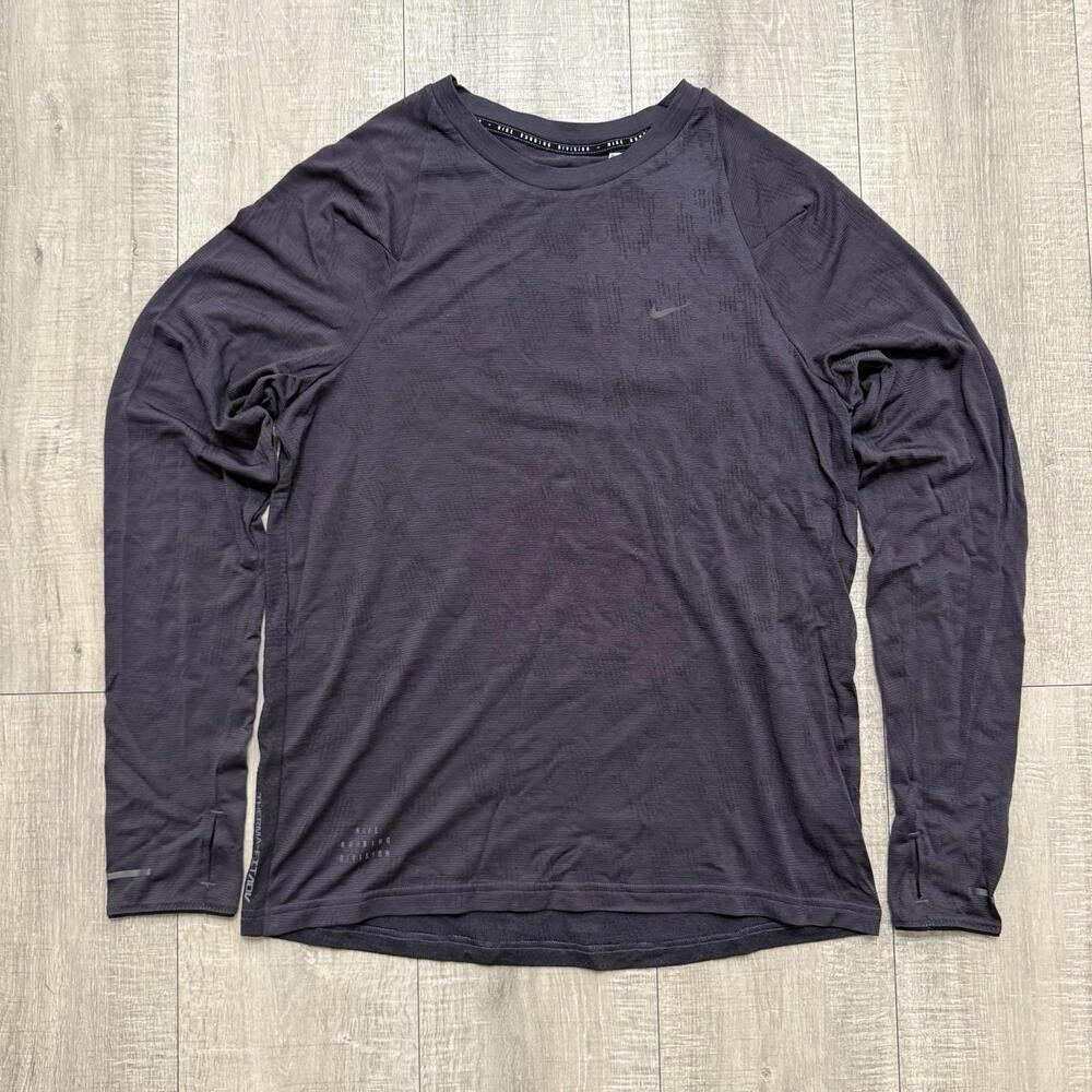 Nike Therma Fit Dri-Fit ADV Running Long Sleeve Shirt Purple FZ1125-573 Medium